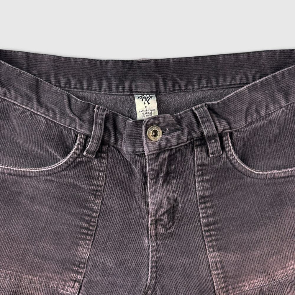 prAna Womens Size 6 Corduroy Pants Gray Purple Bootcut Patch Pocket Stretch - Picture 4 of 16